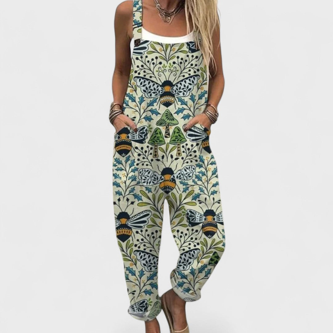 Marta | Käsinvalmistettu naisten jumpsuit olkaimilla